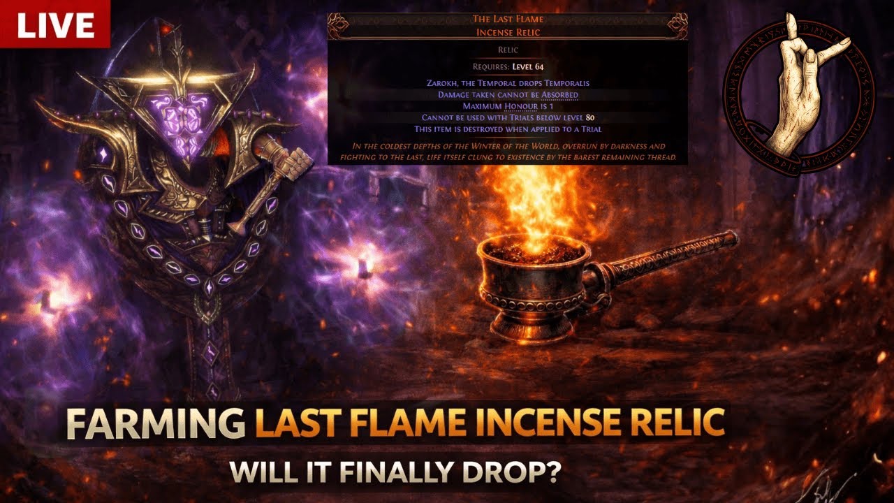 Farming The Last Flame Incense Relic &mdash; Will It FINALLY Drop?