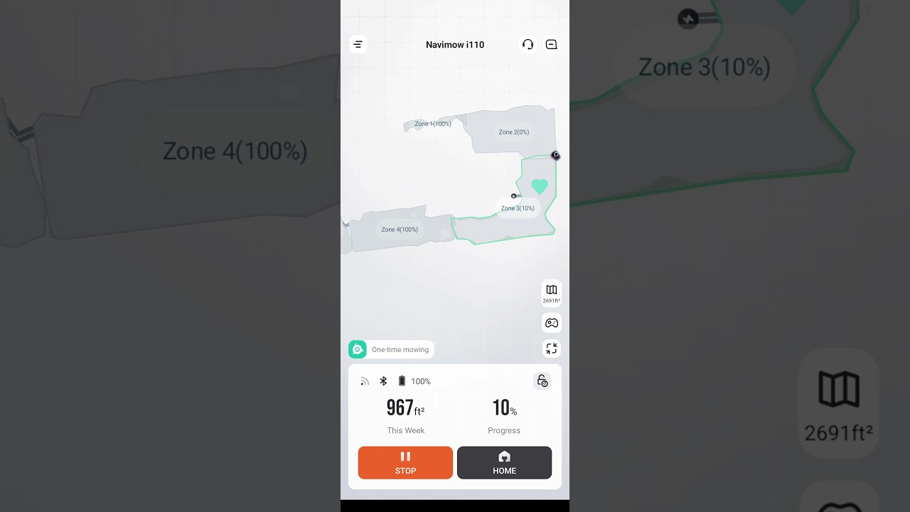 Tracking Segway Navimow i110N Robot Mower, RTK+Vision, AI Mapping & Boundary, APP