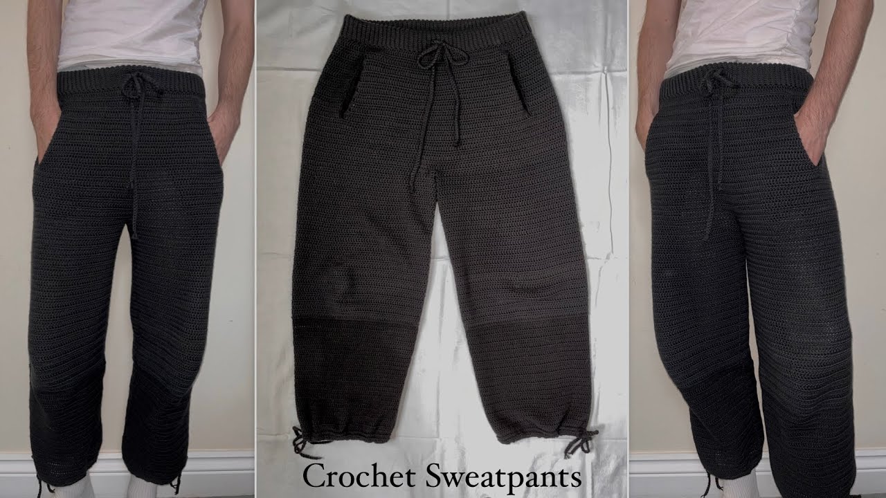 Crochet Sweatpants Tutorial | How to crochet fully functional trousers