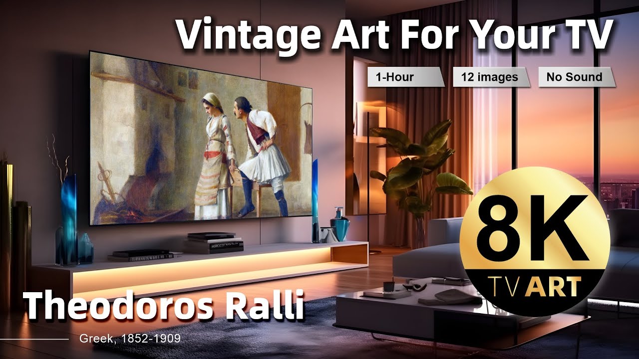 Vintage Art For Your TV | Figurative Art by Theodoros Ralli | 1Hr of 8K HD Screensaver, Slideshow.