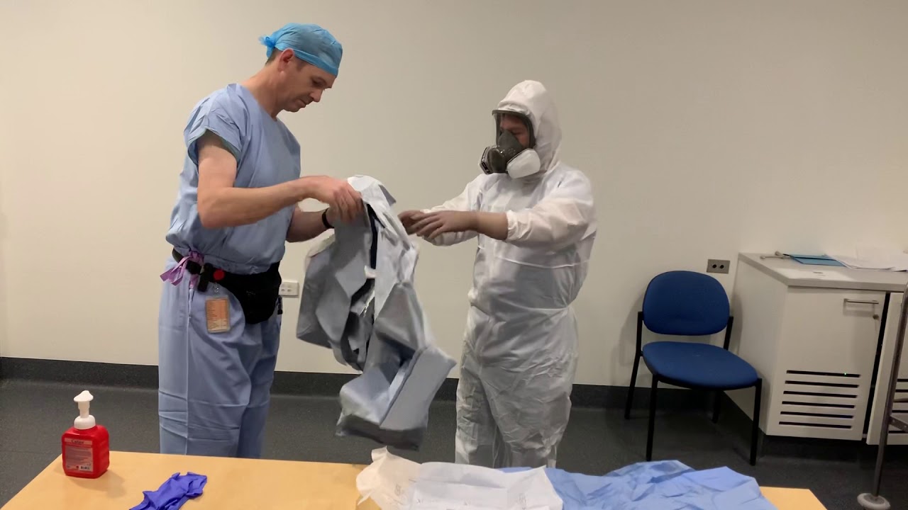 Donning and Doffing advanced PPE and 3M 6800 full face respirator