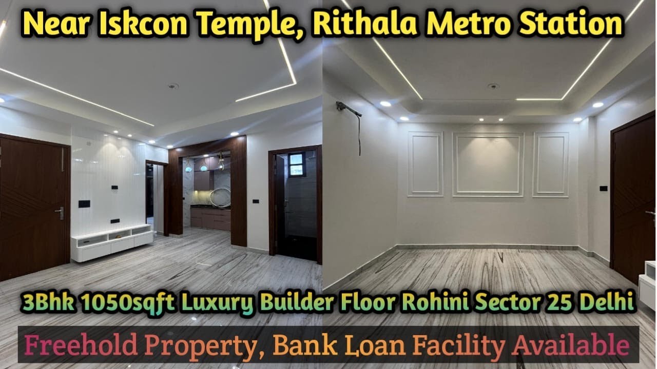 3bhk 1050sqft | Luxury Builder Floor | Lift Parking | Rohini Sector 25 Delhi | Call 9711681895