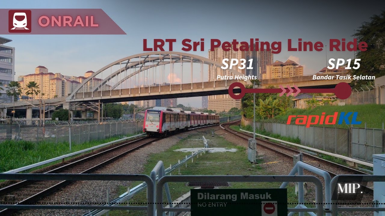 [4K] LRT Sri Petaling Line Ride: Putra Heights to Bandar Tasik Selatan