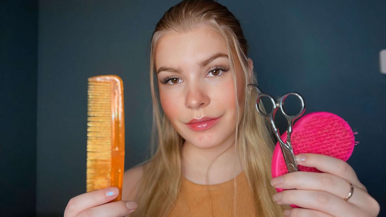ASMR Hairdresser Roleplay ~ haircut, wash and styling