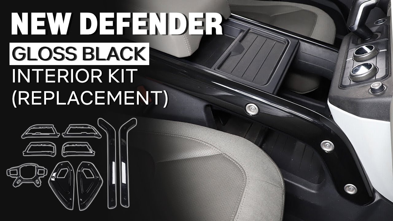 Full Gloss Black Interior kit for Land Rover Defender L663 for replacement
