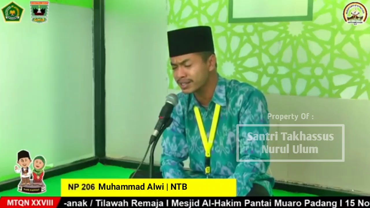 Penampilan Muhammad alwi pada gelaran MTQ nasional di padang