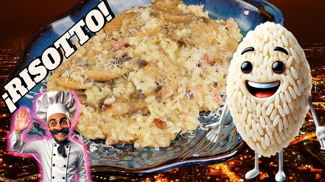🧑‍🍳 El Risotto PERFECTO en Casa: ¡Champiñones y Bacon! 🔥