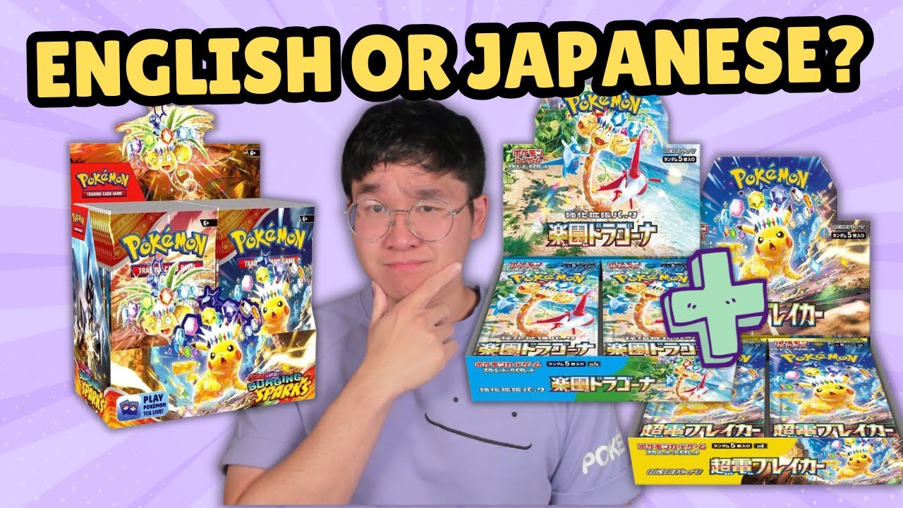 English Vs Japanese Pokémon Cards: Surging Sparks Edition