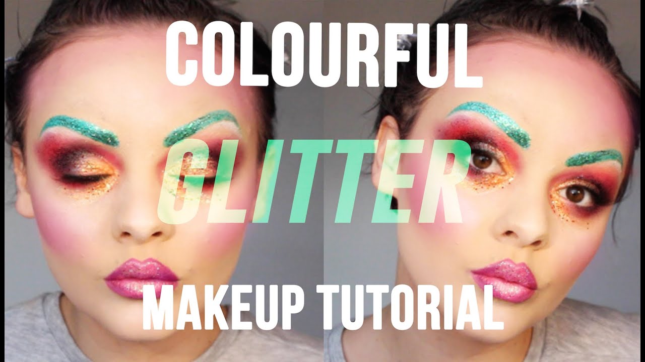 COLOURFUL -GLITTER- MAKEUP TUTORIAL