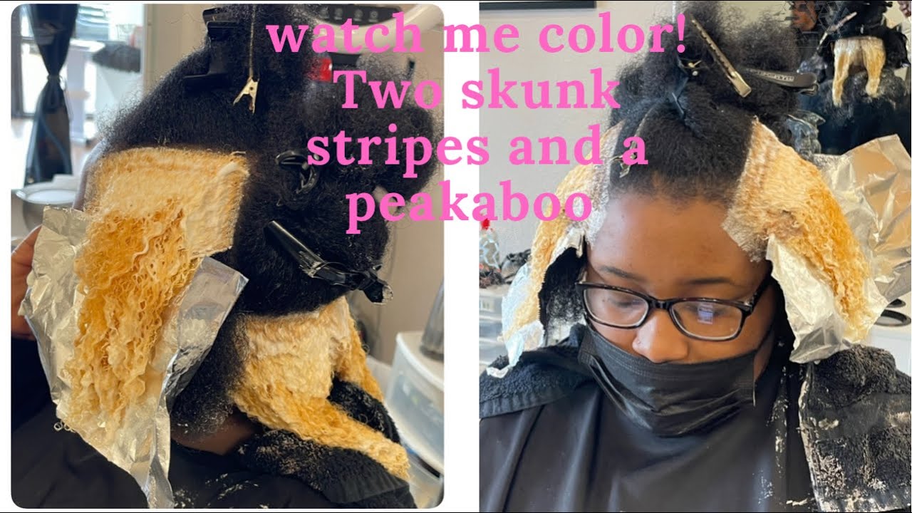 watch me do two skunk stripes and a peakaboo!