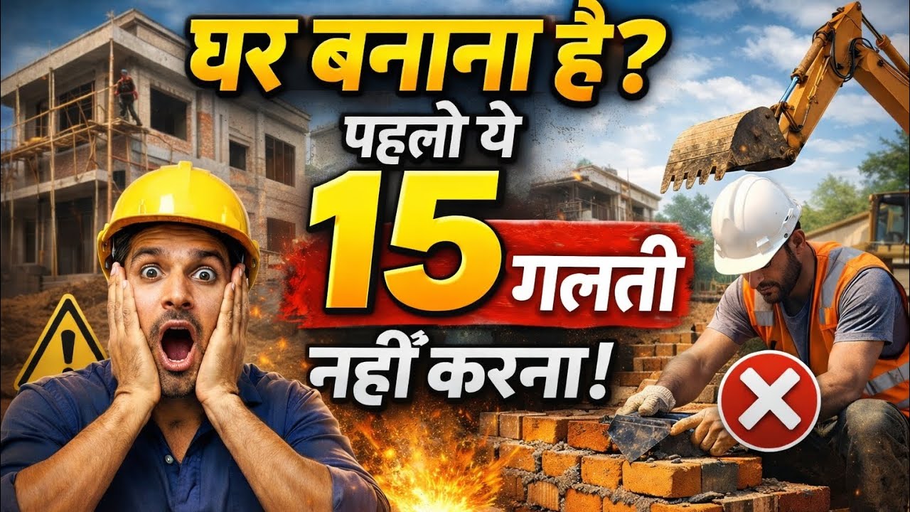 घर बनाने से पहले ये 15 गलती कर ली तो लाखों का नुकसान | Ghar Banane Ki Badi Galtiyan 90% लोग गलतीकरते
