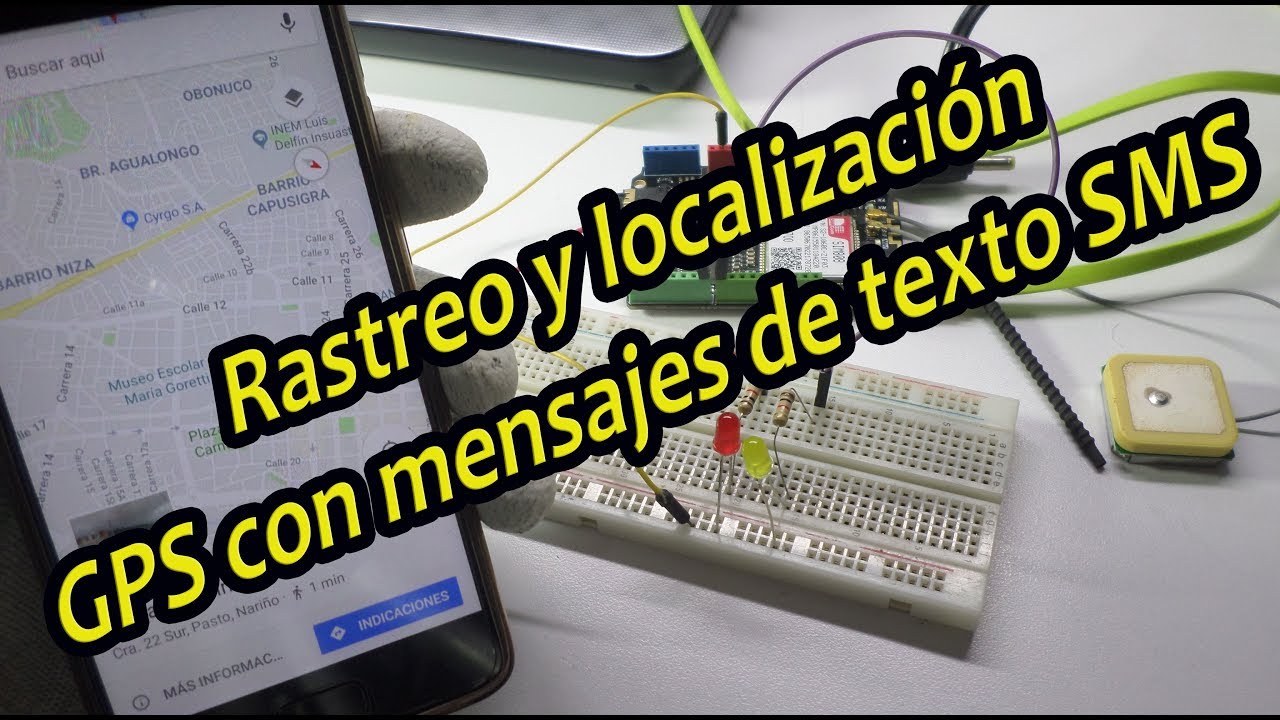 como Rastrear y localizar objetos o personas con la sim808 mediante GPS-SMS, arduino y google maps