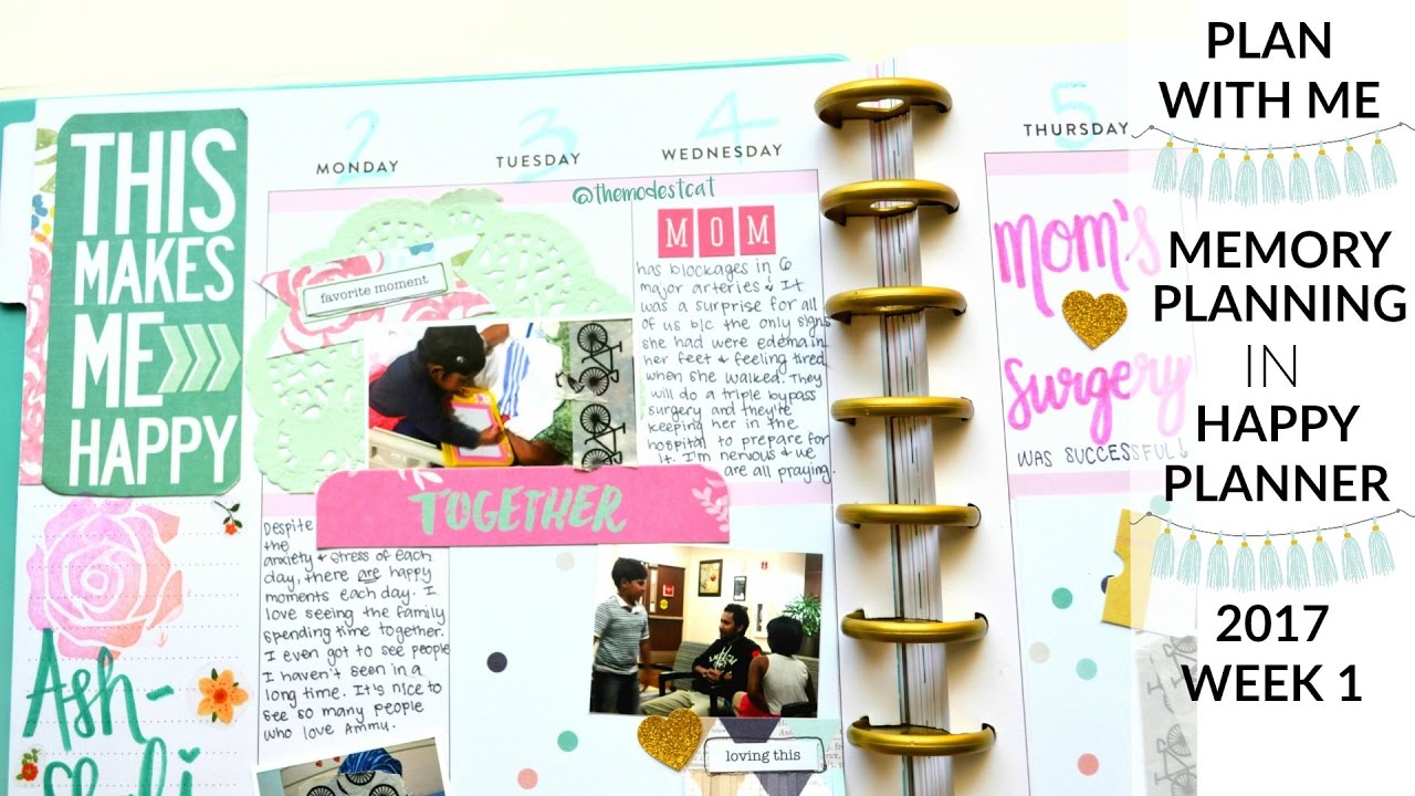 Memory Planning in my Happy Planner | Week 1 2017