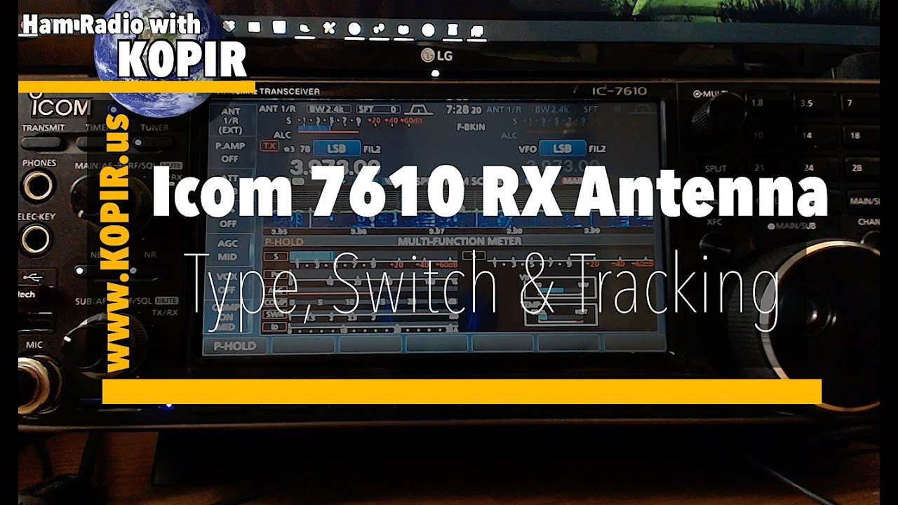 Использование приемной антенны (RX) Icom 7610, двойной прием и отслеживание