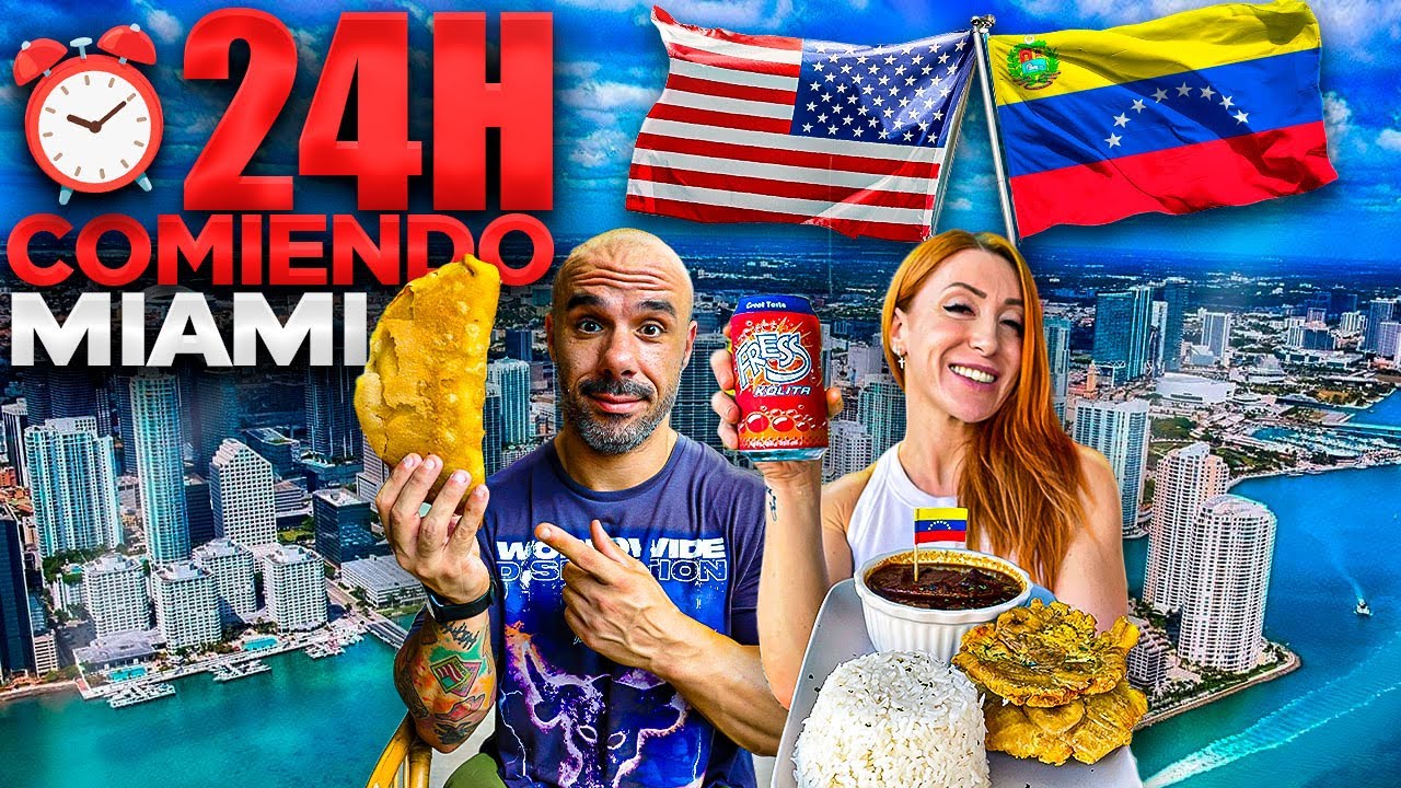 24 HORAS probando COMIDA VENEZOLANA 🇻🇪 en MIAMI 🇺🇸