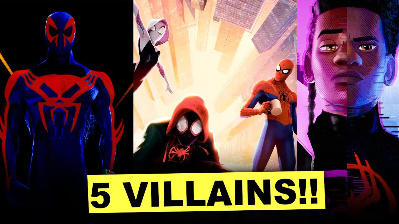 All 5 Villains in Spiderman Beyond The Spiderverse | Spiderman Spider Verse