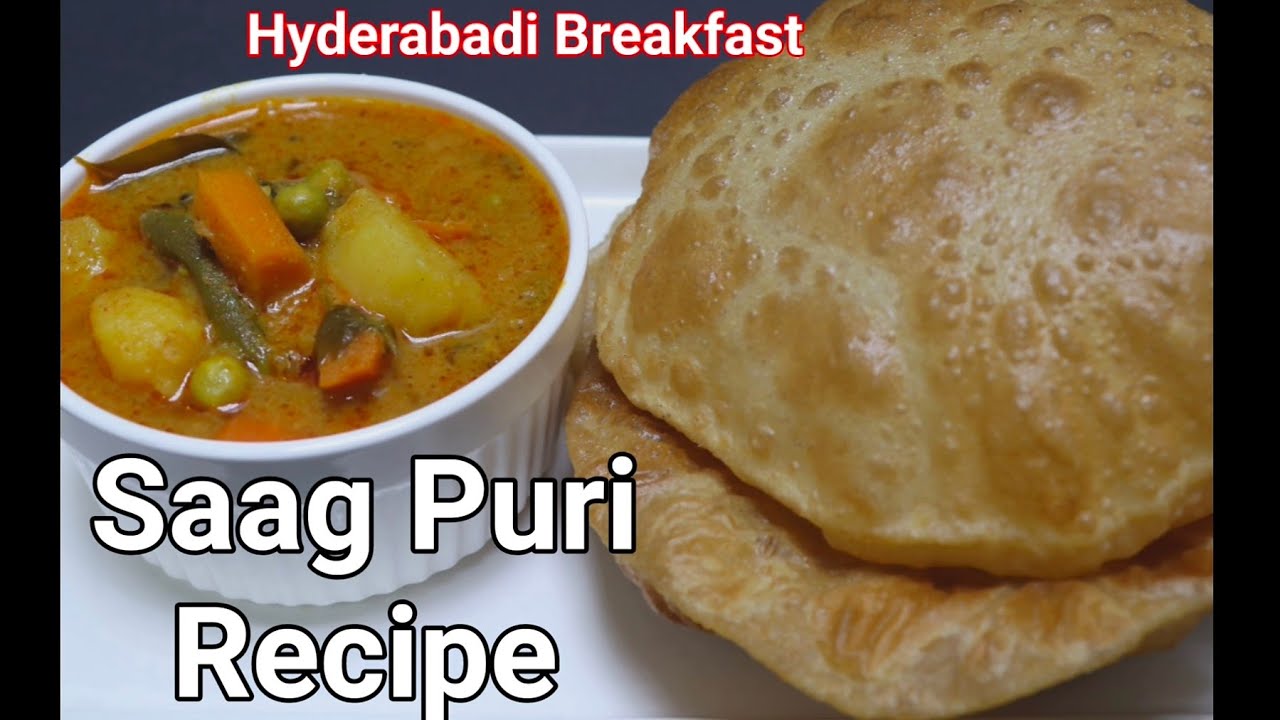 Restaurant Style Saag Puri Recipe |How to make saag Puri at Home Hyderabadi saag puri