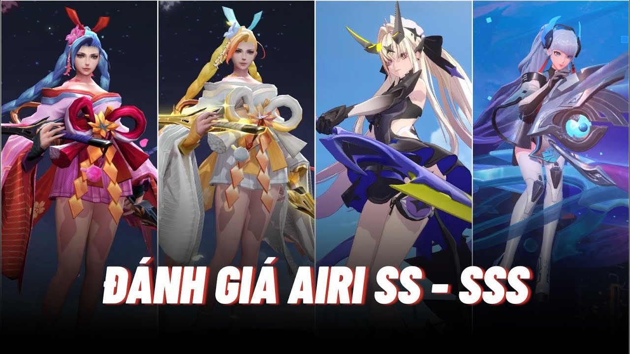[Icyfoxx] ĐÁNH GIÁ TẤT CẢ SKIN SS VÀ SSS CỦA AIRI - top 1 cho bích hải  | Liên quân mobile