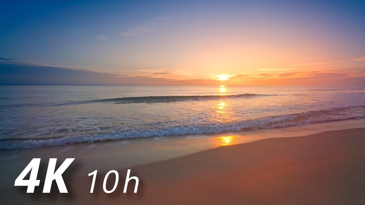10 часов спокойных волн океана | 4K Кинематографичный ASMR для сна и от бессонницы