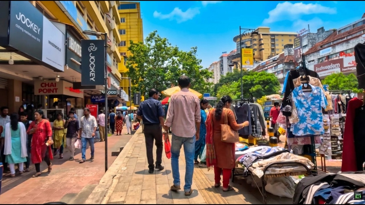 Kochi Marine Drive Walking Tour India 🇮🇳 | Kerala Waterfront City Walk | Backwaters & Street Life 4K