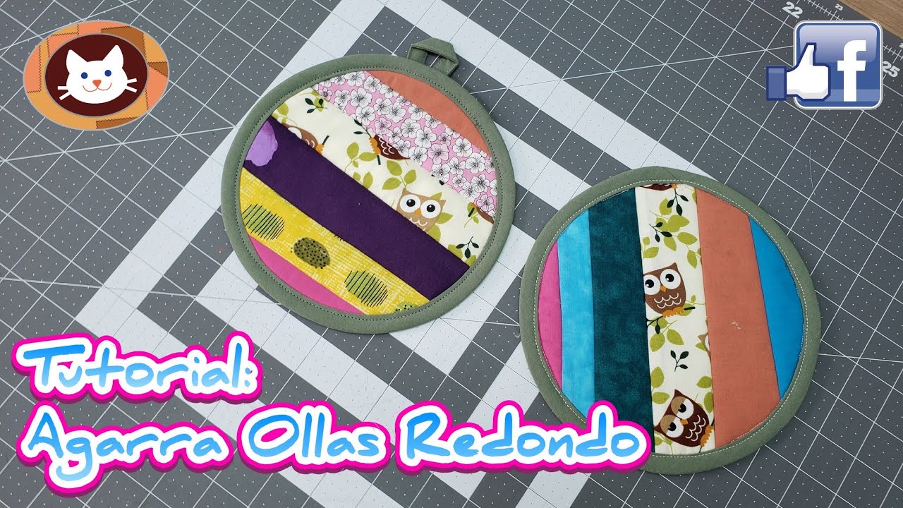 Cómo hacer un Agarra ollas Redondo con Retales de Tela