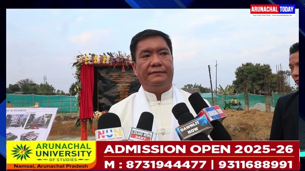 CM Pema Khandu Lays Foundation For Multi-Storey Govt Quarters Worth 18 Crore At Namsai