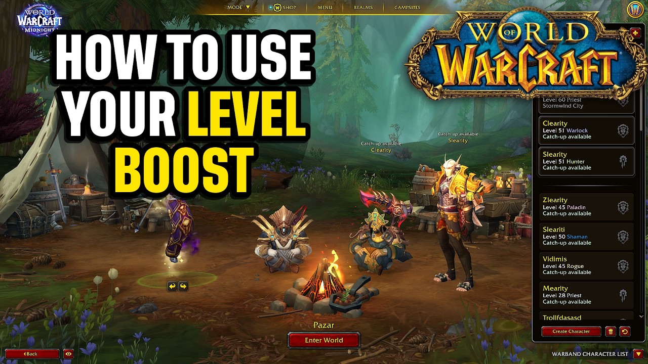 Как использовать повышение уровня в World of Warcraft: краткое руководство