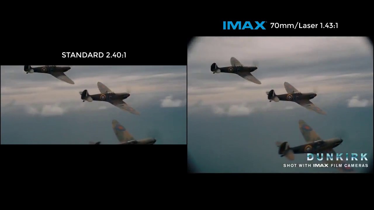 DUNKIRK &mdash; IMAX 70mm footage vs Standard footage