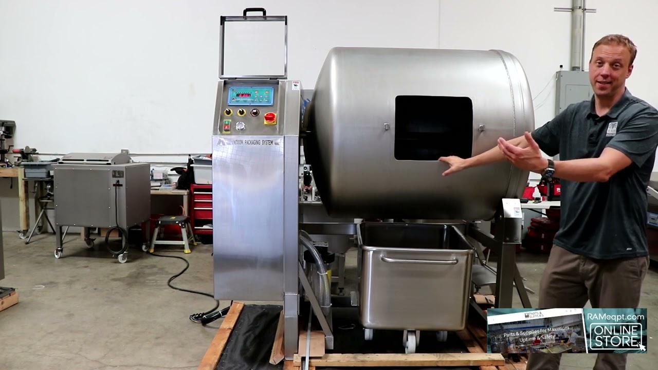 RAM MT-1000 Continuous Meat Marinating Vacuum Tumbler Demo