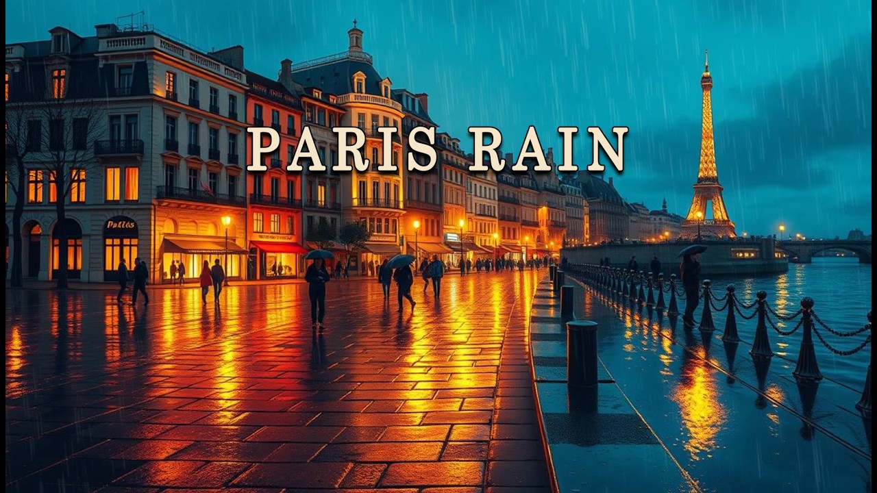 Paris Rain Jazz 🌧️ Cozy Evening by the Seine | Relaxing French Cafe Music
