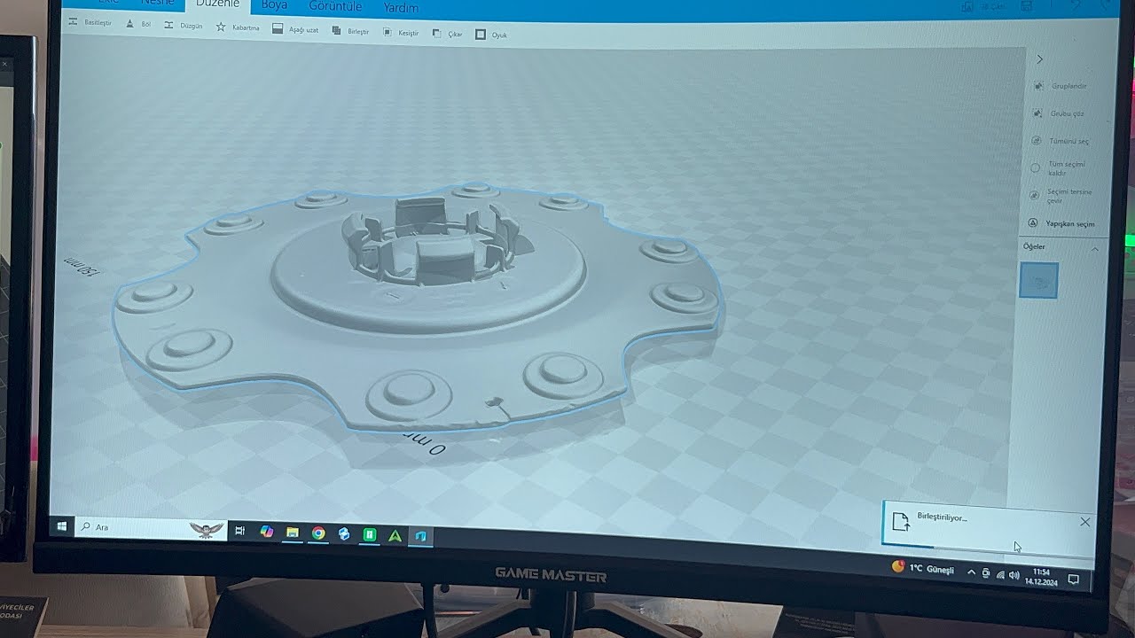 3d builder ile tarama parçası düzenlemek ve modelde değişiklik yapmak
