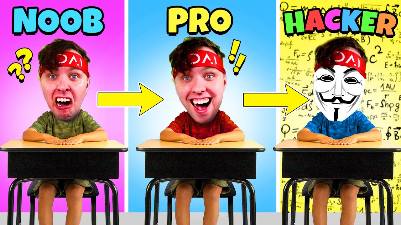 från TÖNT till LÄRARE (NOOB vs PRO vs HACKER i skolan)
