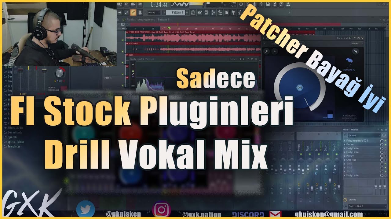 Drill Vokal Mix // Fl Studio Stock Pluginleriyle // Adlib, Back Ve Efektler