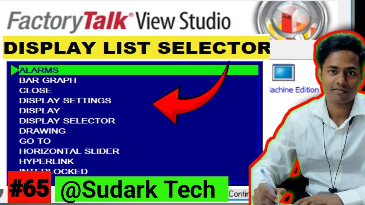 Display List Selector in Factory Talk View Studio HMI | Rockwell Automation | Sudark Tech
