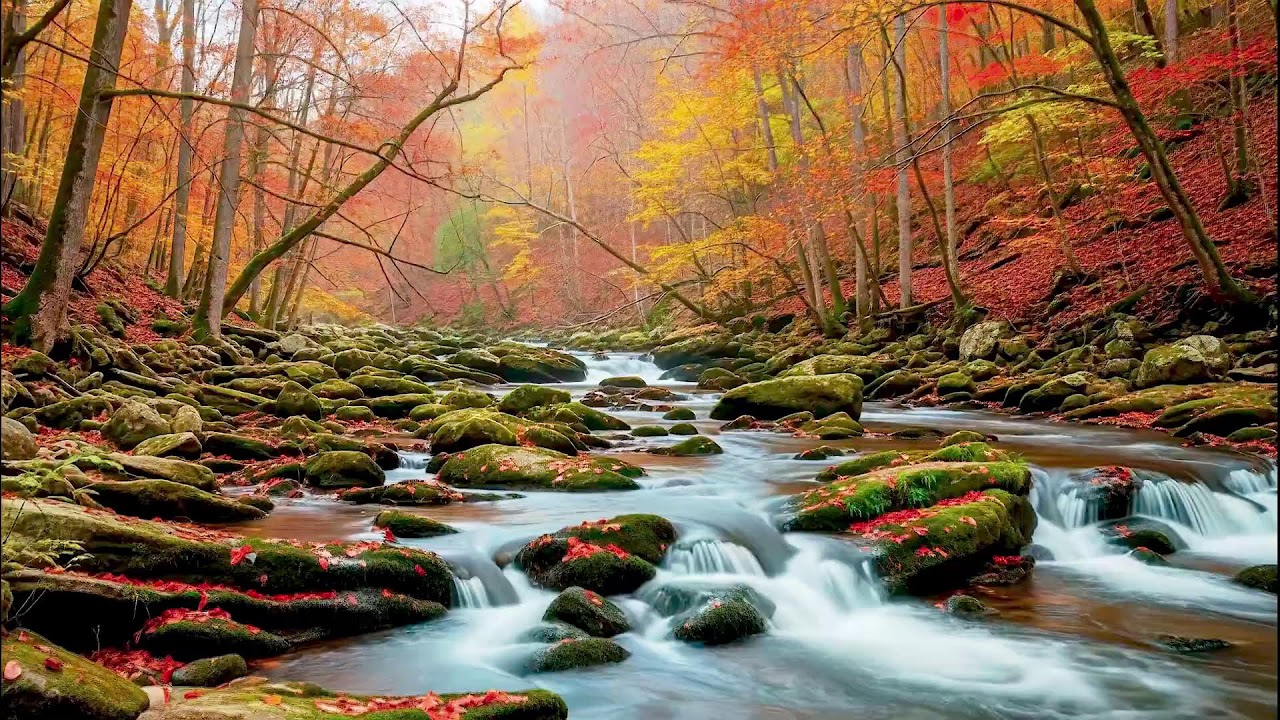 Gentle River Sound for Deep Sleep Flow White Noise Meditation Natural Forest Ambience