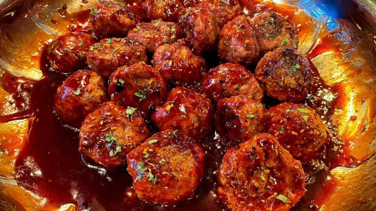 BBQ Glazed Turkey Meatballs