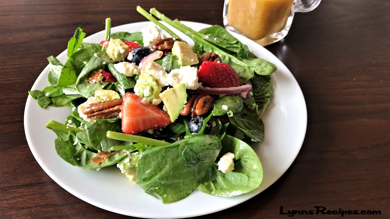 Strawberry-Blueberry Spinach Salad – Lynn’s Recipes