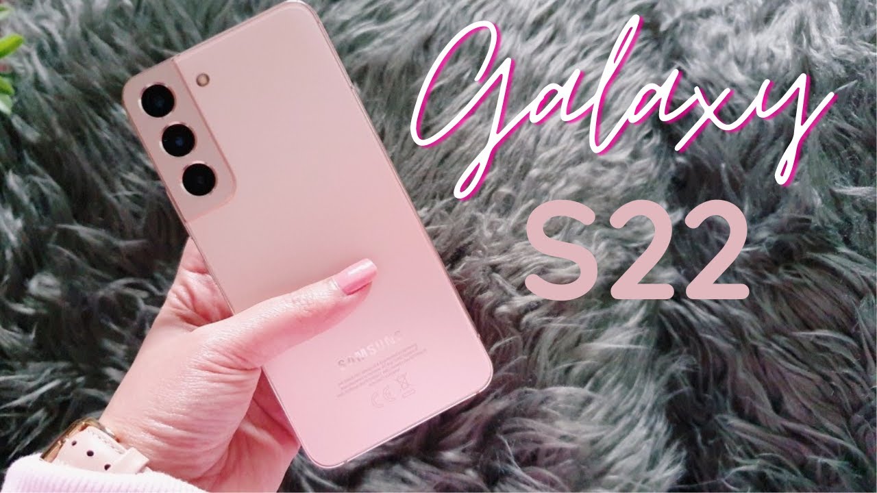 Samsung Galaxy S22 Pink Gold Unboxing + accessories💕