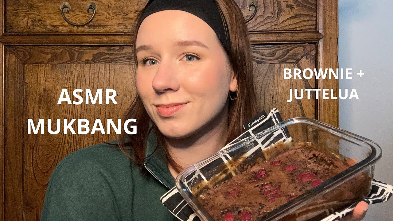 ASMR SUOMI Syömisääniä & Lasin naputtelua / mouth sounds & glass tapping 😛🍷🍰