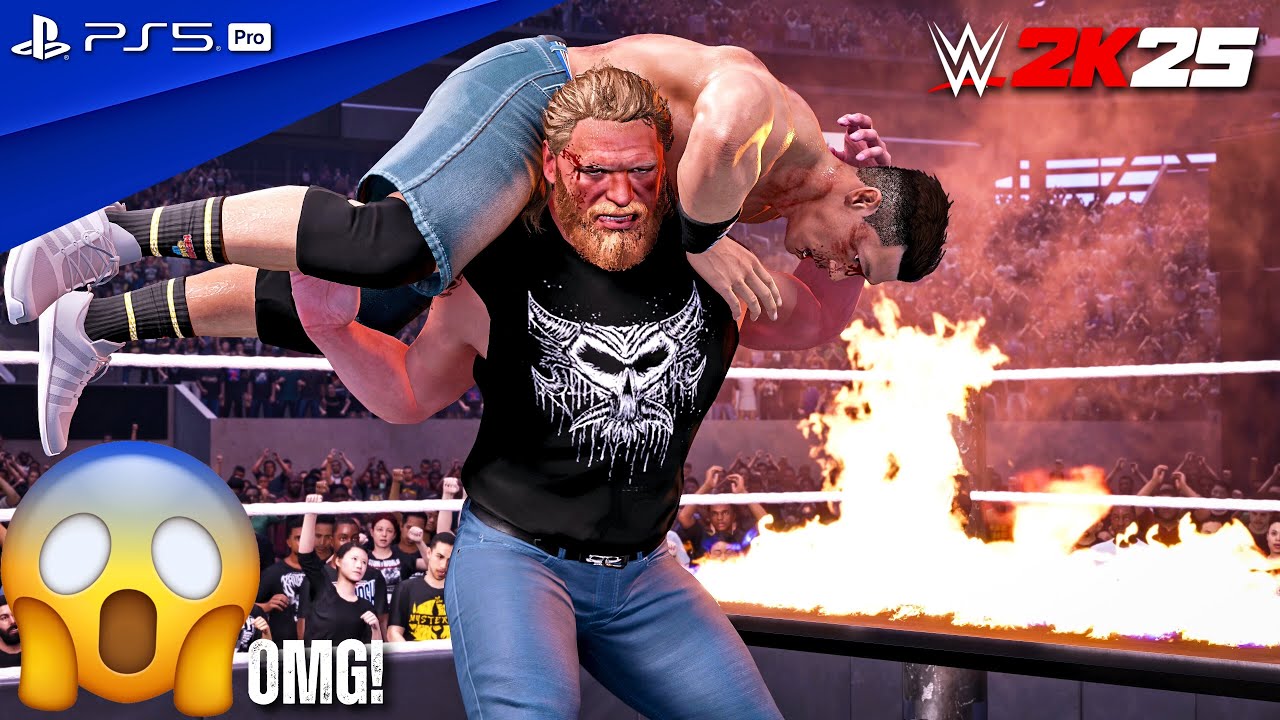 WWE 2K25 - Brock Lesnar vs. John Cena (c) - WWE Championship Match at WrestleMania | PS5 Pro [4K60]