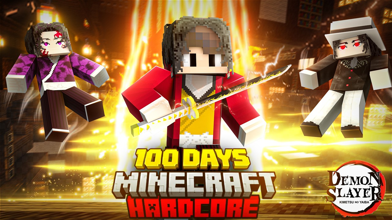 I Survived 100 Days As a Yoruichin Demon Slayer Minecraft