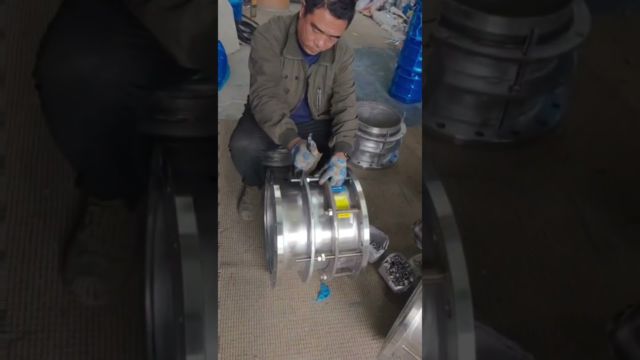 Assembly video of stainless steel double flange limit expansion joint