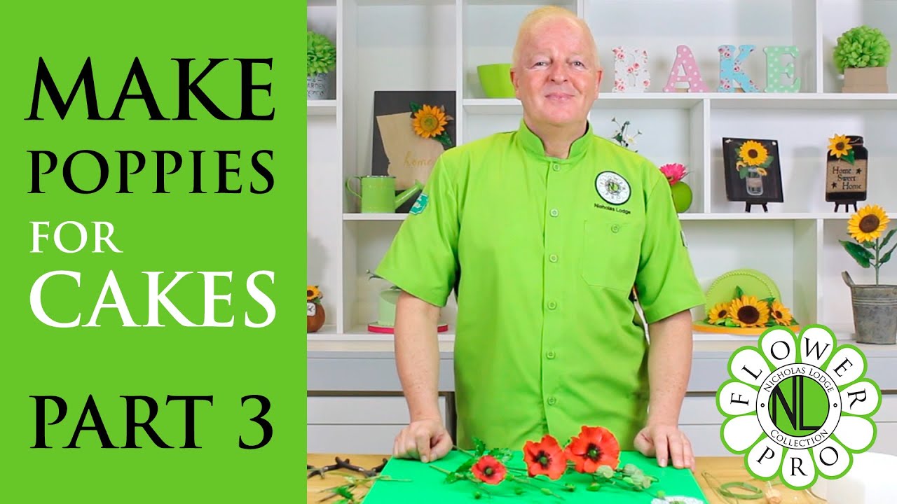 Make Beautiful Poppies For Cakes With Flower Pro