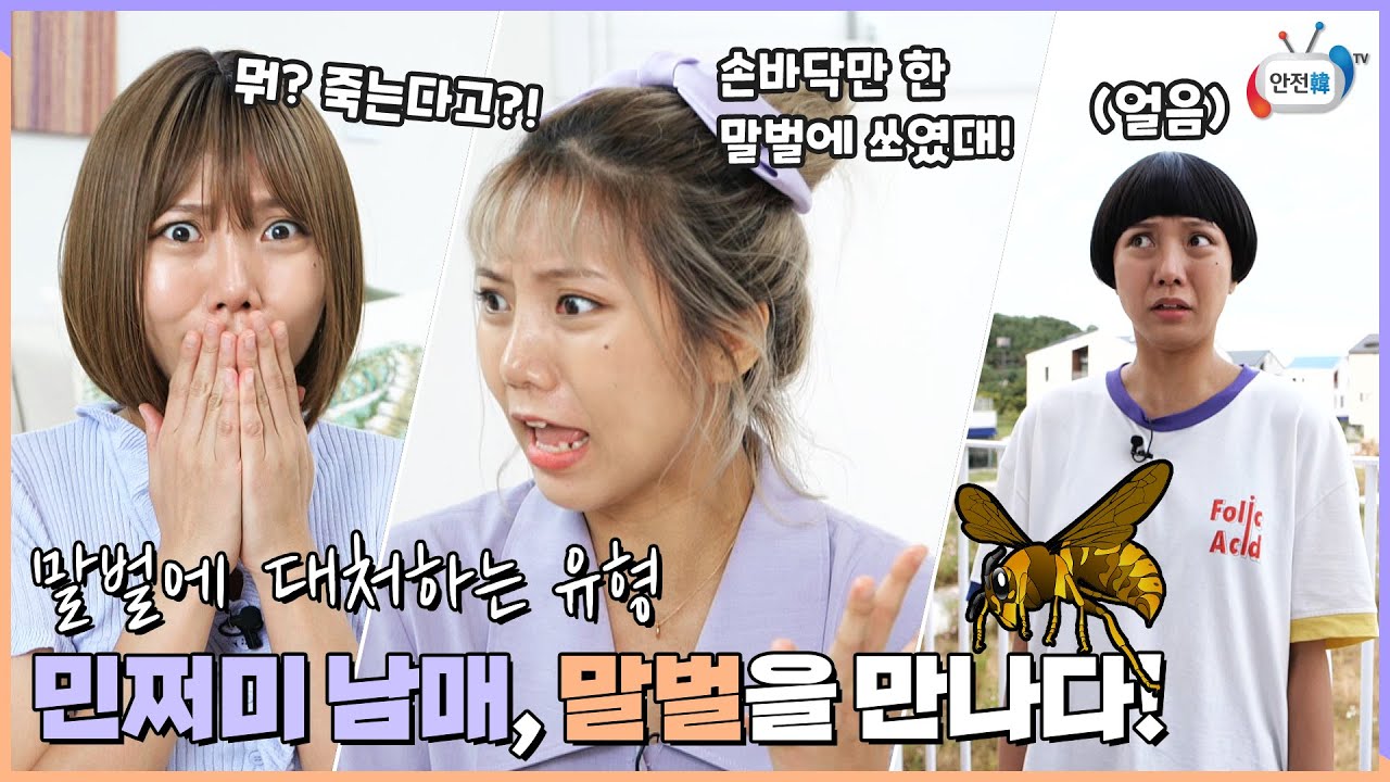 [민쩌미x안전한TV] 민쩌미 남매의 가을철 말벌 대소동!!ㅣ말벌을 대하는 유형부터 대처방법까지