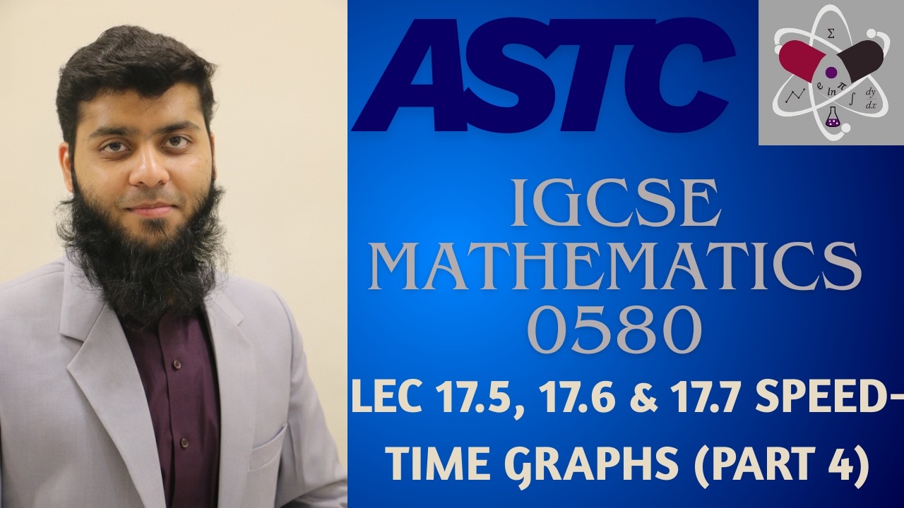 IGCSE Maths 0580 | Graphs in Practical Situations | Lec 17.5, 17.6, & 17.7 Speed-Time Graph Part 4