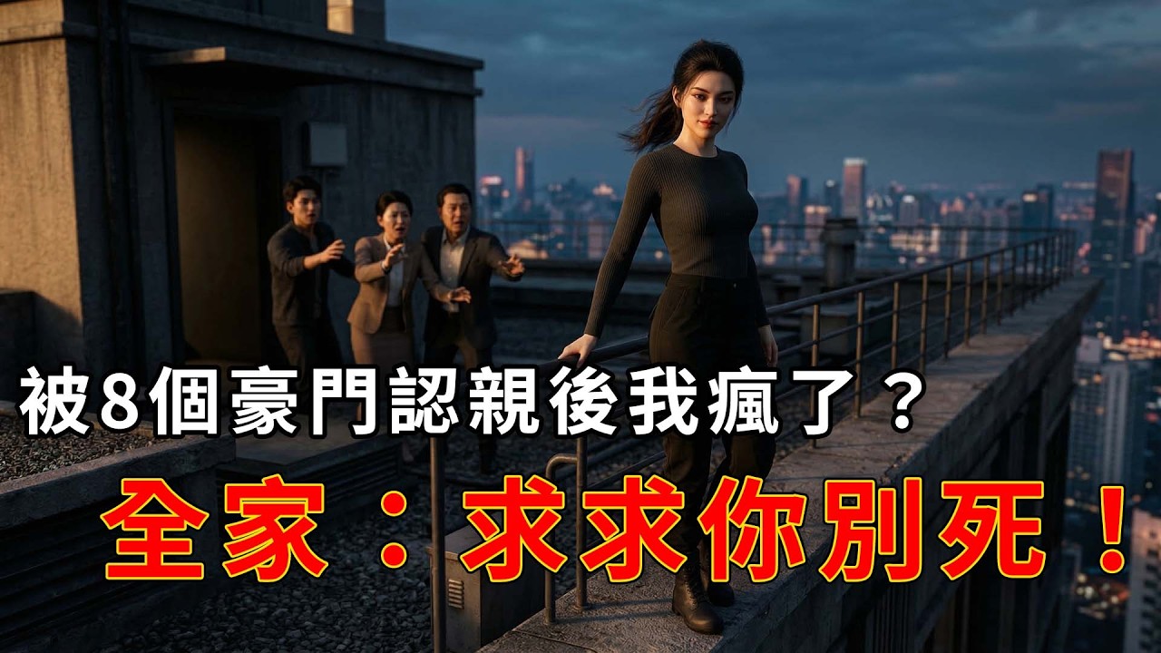 被八個豪門同時認親後我瘋了：當假千金威脅跳樓，我反手將她推開自己一躍而下！全家跪在地上悔瘋了求我別死！
