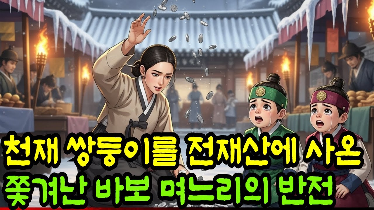 천재 쌍둥이를 전재산에 사온 쫓겨난 바보 며느리 반전 /  야담, 민담, 옛날이야기, 수면이야기, 조선이야기,