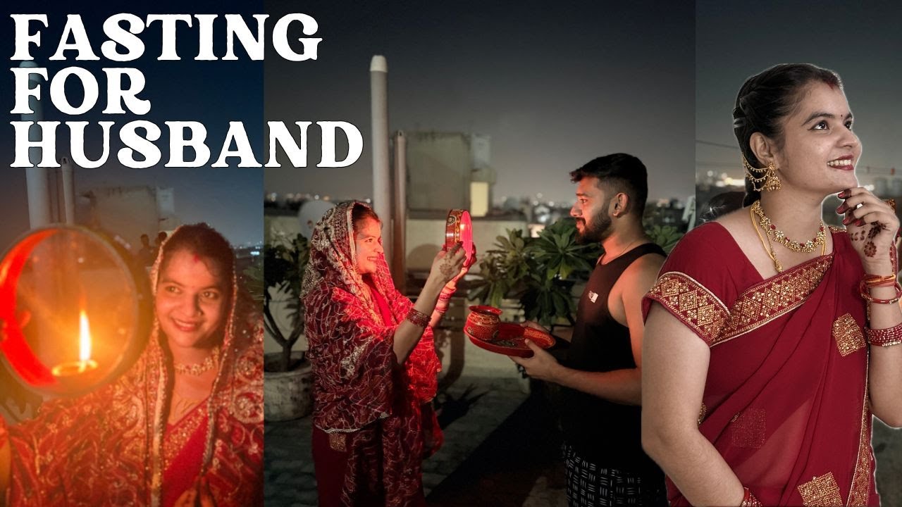 அவனுக்காக நோன்பு இருந்தேன் ❤️ | Karwa Chauth Celebration with My Husband