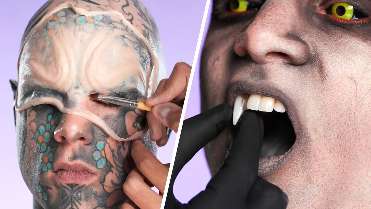 Ominous SFX Makeup On The Man With The Most Tattoos In The World