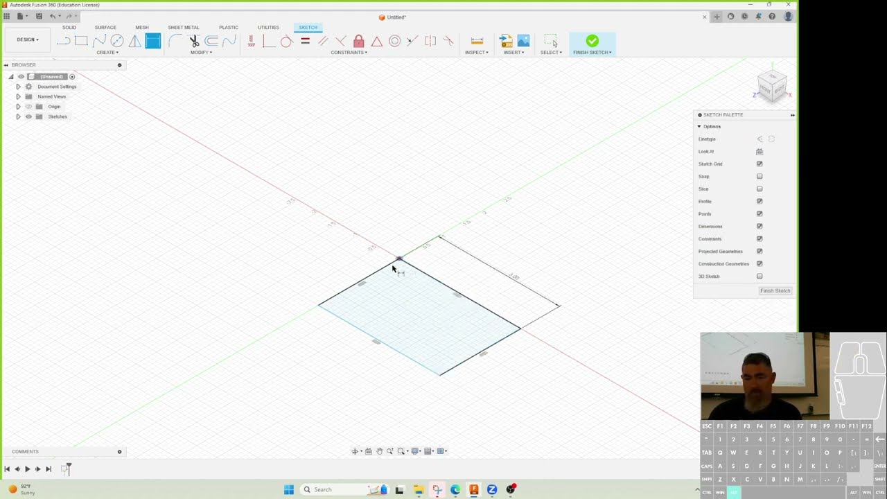 Centering Sketches in Fusion 360